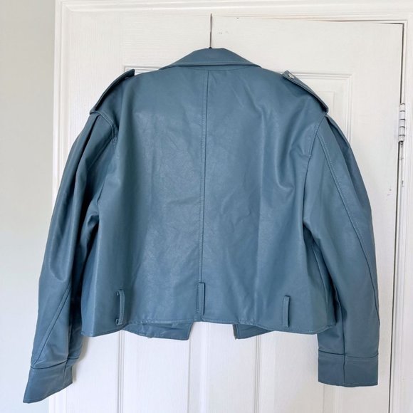 Blue Moto Jacket | Silver Hardware  | Light Spring Jacket | US L - Picture 3 of 6